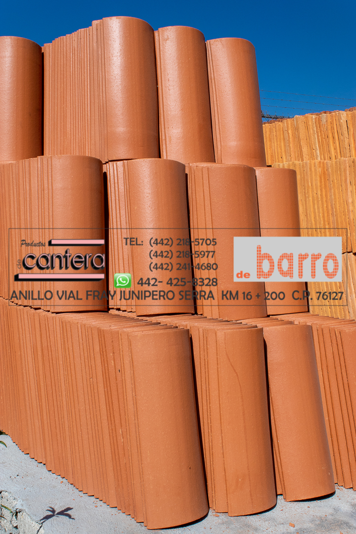 Teja Media Caña Extruida 16.5x30